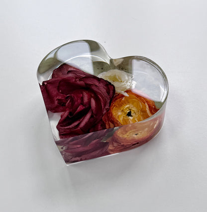 6" Heart Floral Preservation Keepsake - Add On Item