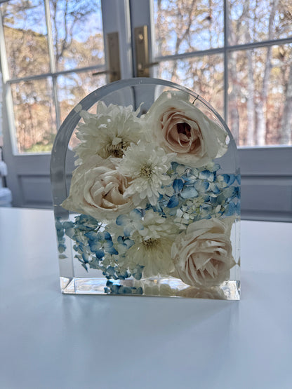 8" Arch Floral Preservation Keepsake