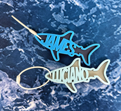Custom Name Keychain | Personalized Acrylic Tag - Shark
