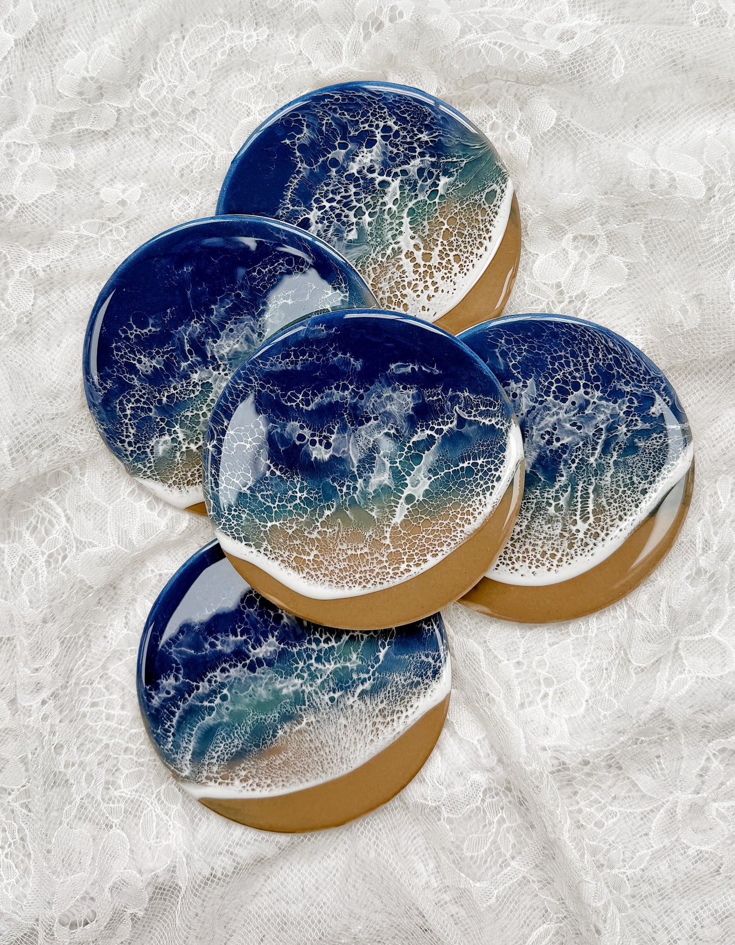 Resin Ocean Wave Coasters 4/9/26