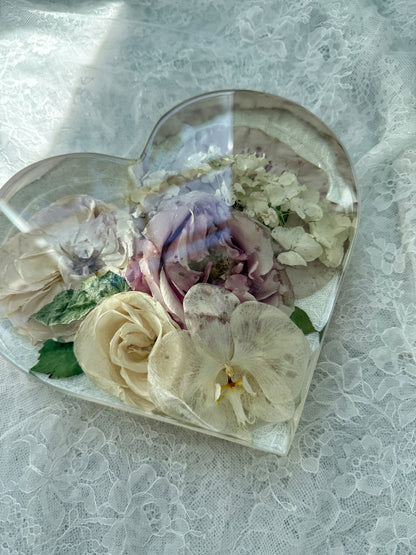 10" Heart Floral Preservation Keepsake