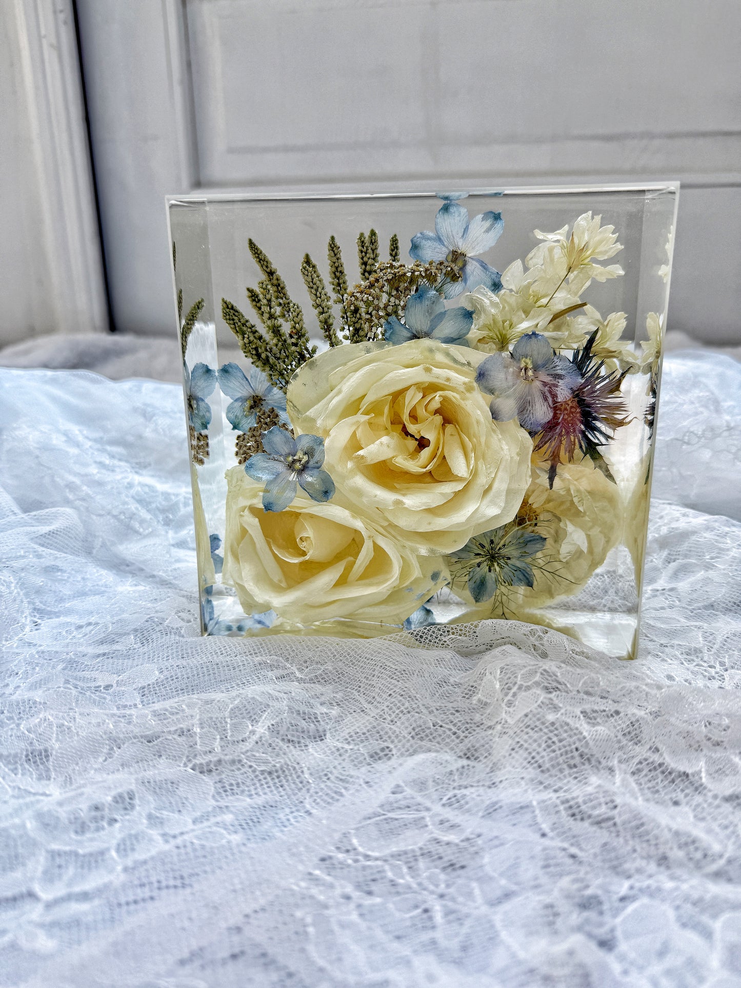 6" Square Floral Preservation Keepsake - Add On Item