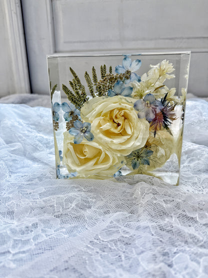 6" Square Floral Preservation Keepsake - Add On Item