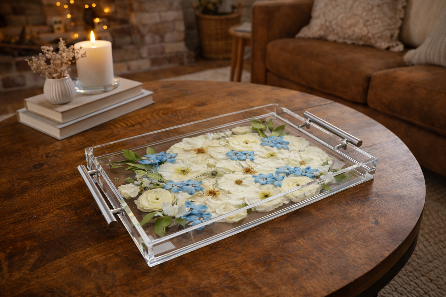 11" x 14" Acrylic Tray Floral Preservation Keepsake