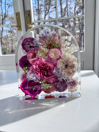 10" Arch Floral Preservation Keepsake