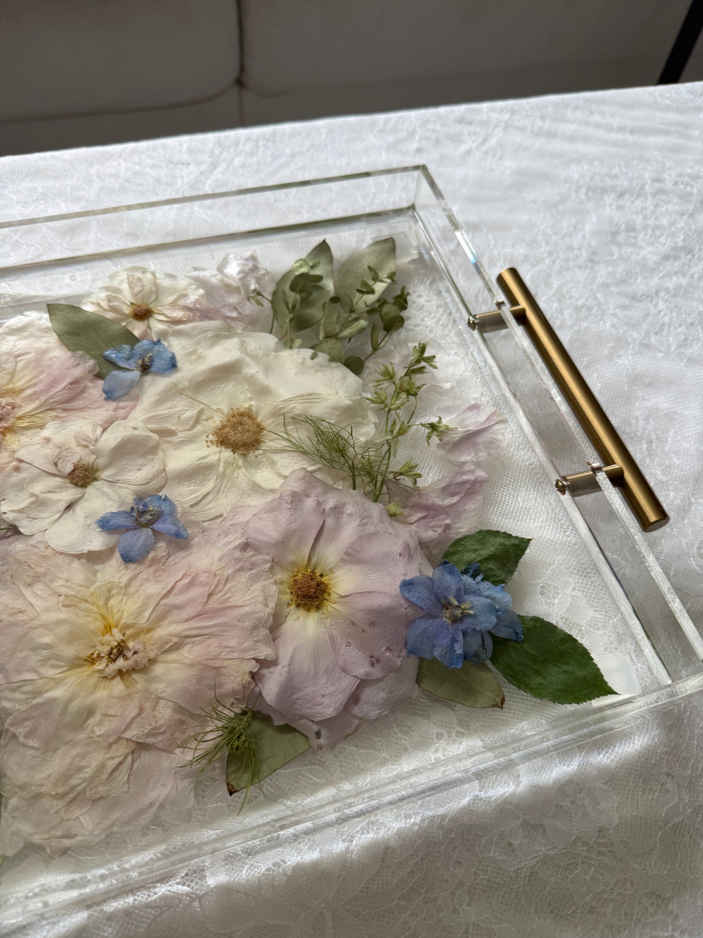 Floral Tray 11" x 14" Acrylic