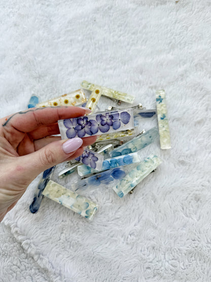 Resin Floral Barrette