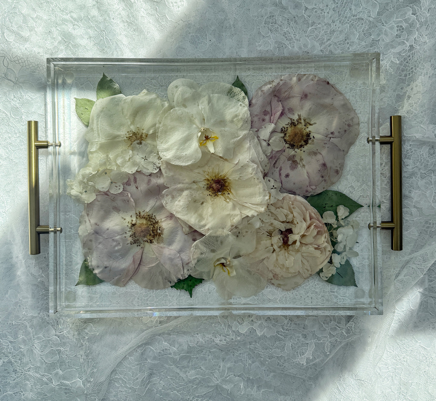 Floral Tray 11" x 14" Acrylic
