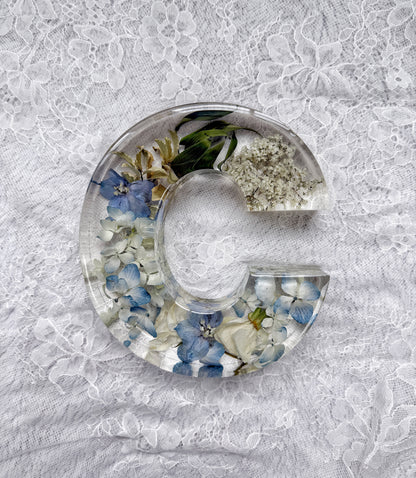 Letter Blocks Floral Preservation Keepsake - Add On Item