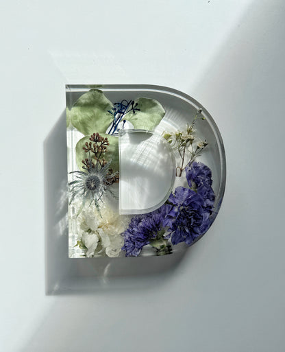 Letter Blocks Floral Preservation Keepsake - Add On Item
