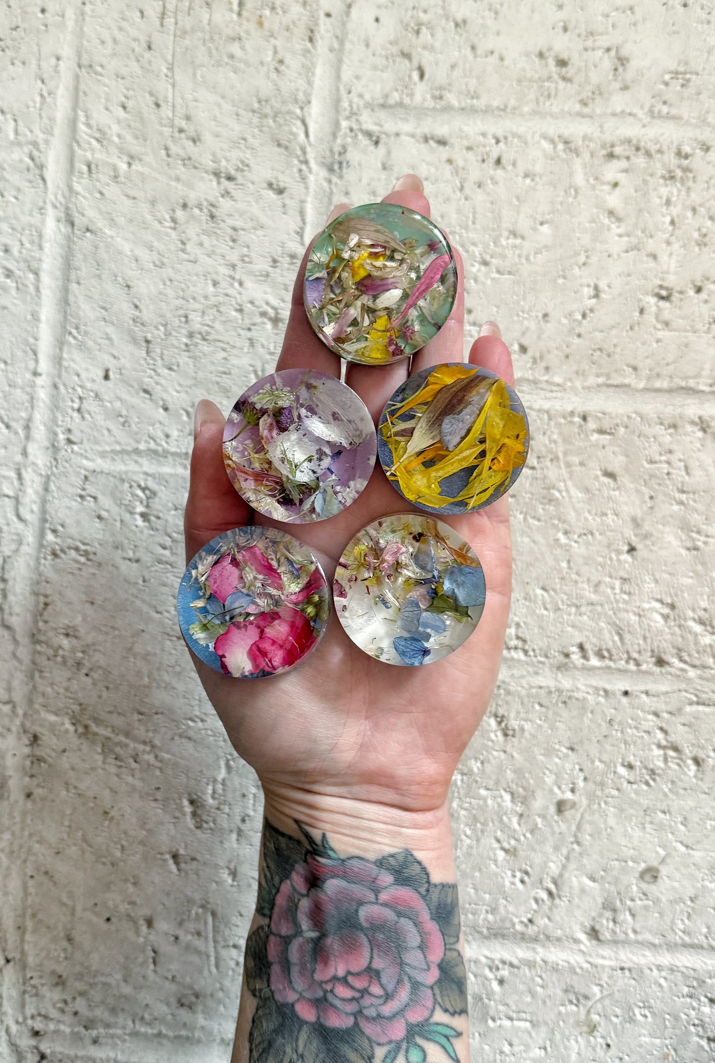 Floral Confetti Magnets | Real Pressed Flower Resin Magnets