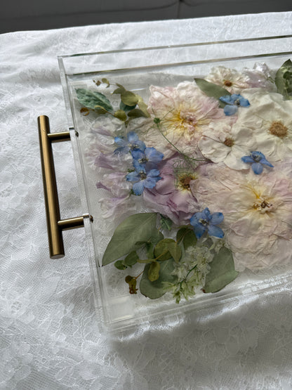 11" x 14" Acrylic Tray Floral Preservation Keepsake