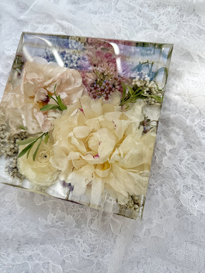 6" Square Floral Preservation Keepsake - Add On Item