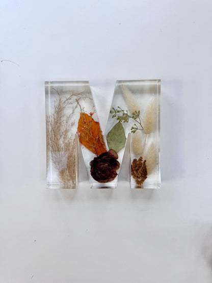 Letter Blocks Floral Preservation Keepsake - Add On Item