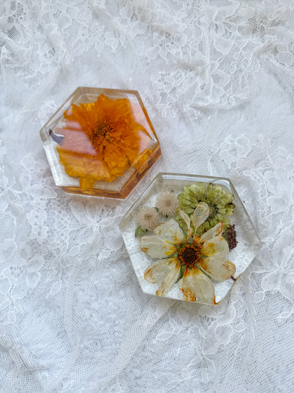 Mini Hexagon Floral Preservation Keepsake - Add On Item