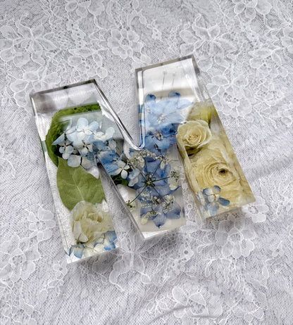 Letter Blocks Floral Preservation Keepsake - Add On Item