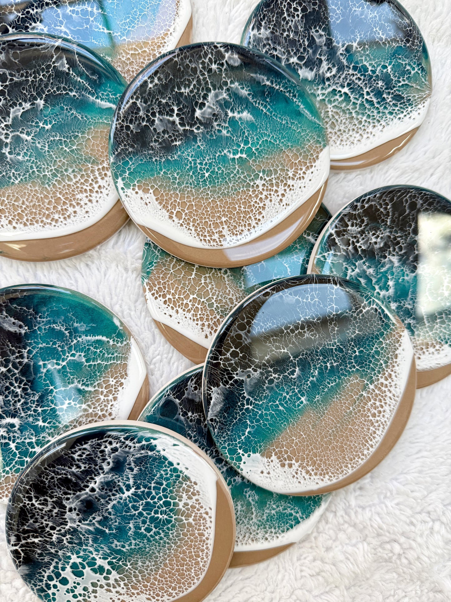 Resin Ocean Wave Coasters 4/9/26