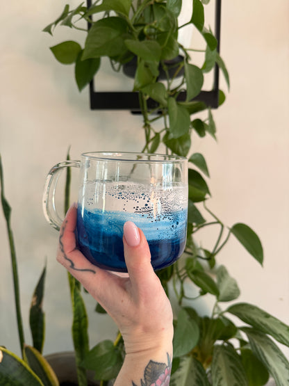 Ocean Wave Glass Mug | Handcrafted Resin Coffee Cup | Coastal Drinkware 4/9/26