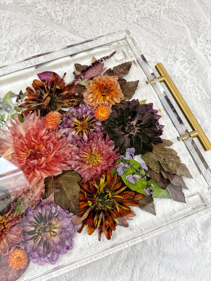 11" x 14" Acrylic Tray Floral Preservation Keepsake