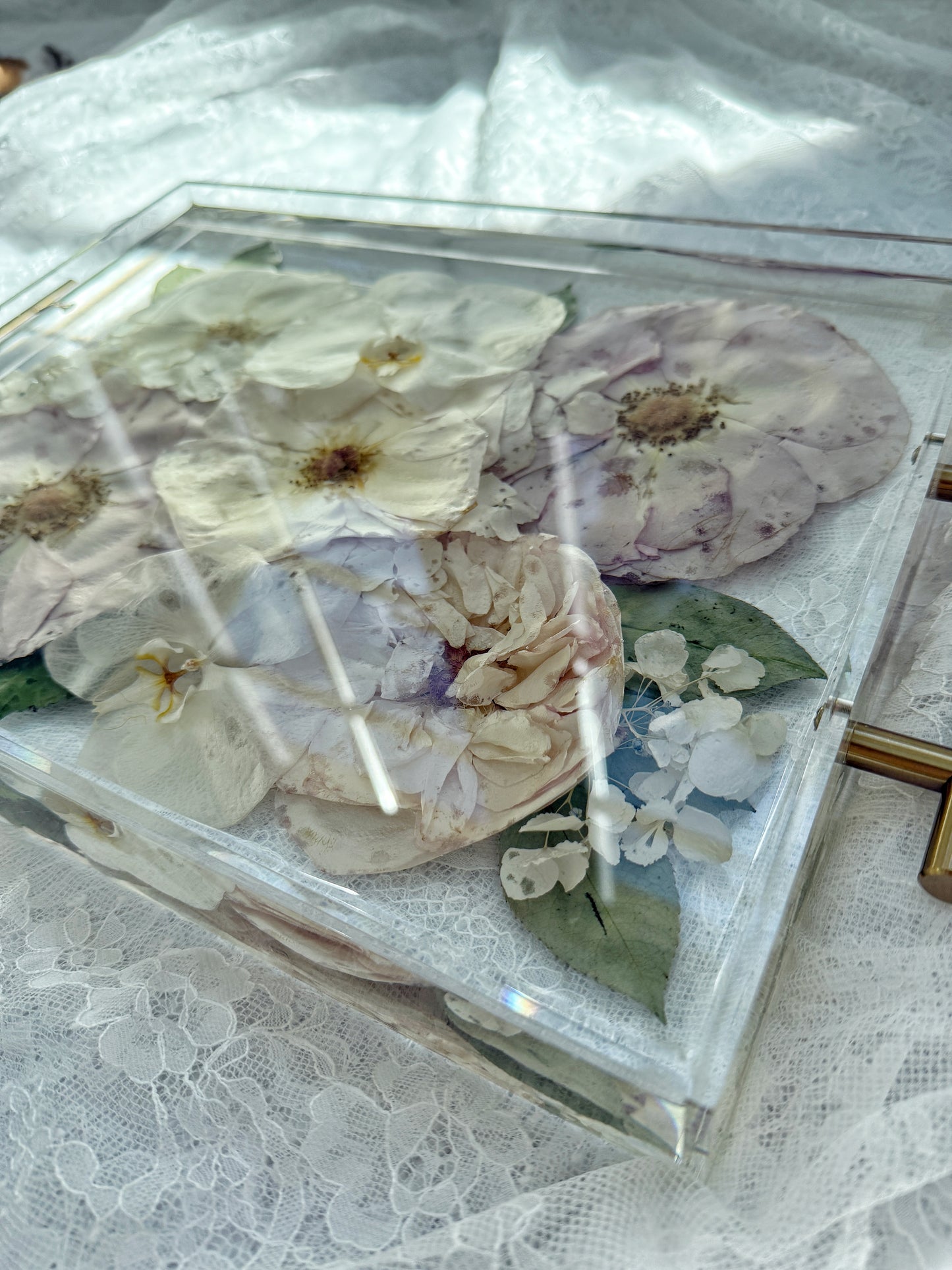 Floral Tray 11" x 14" Acrylic