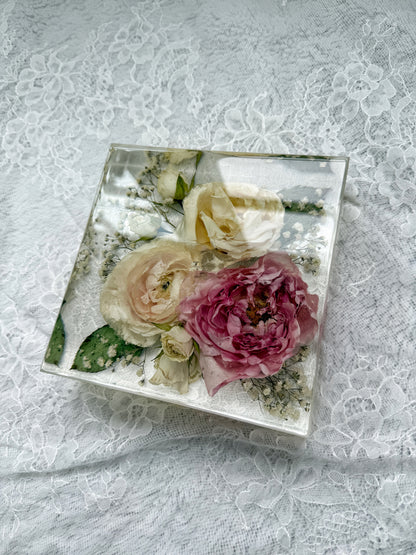 6" Square Floral Preservation Keepsake - Add On Item