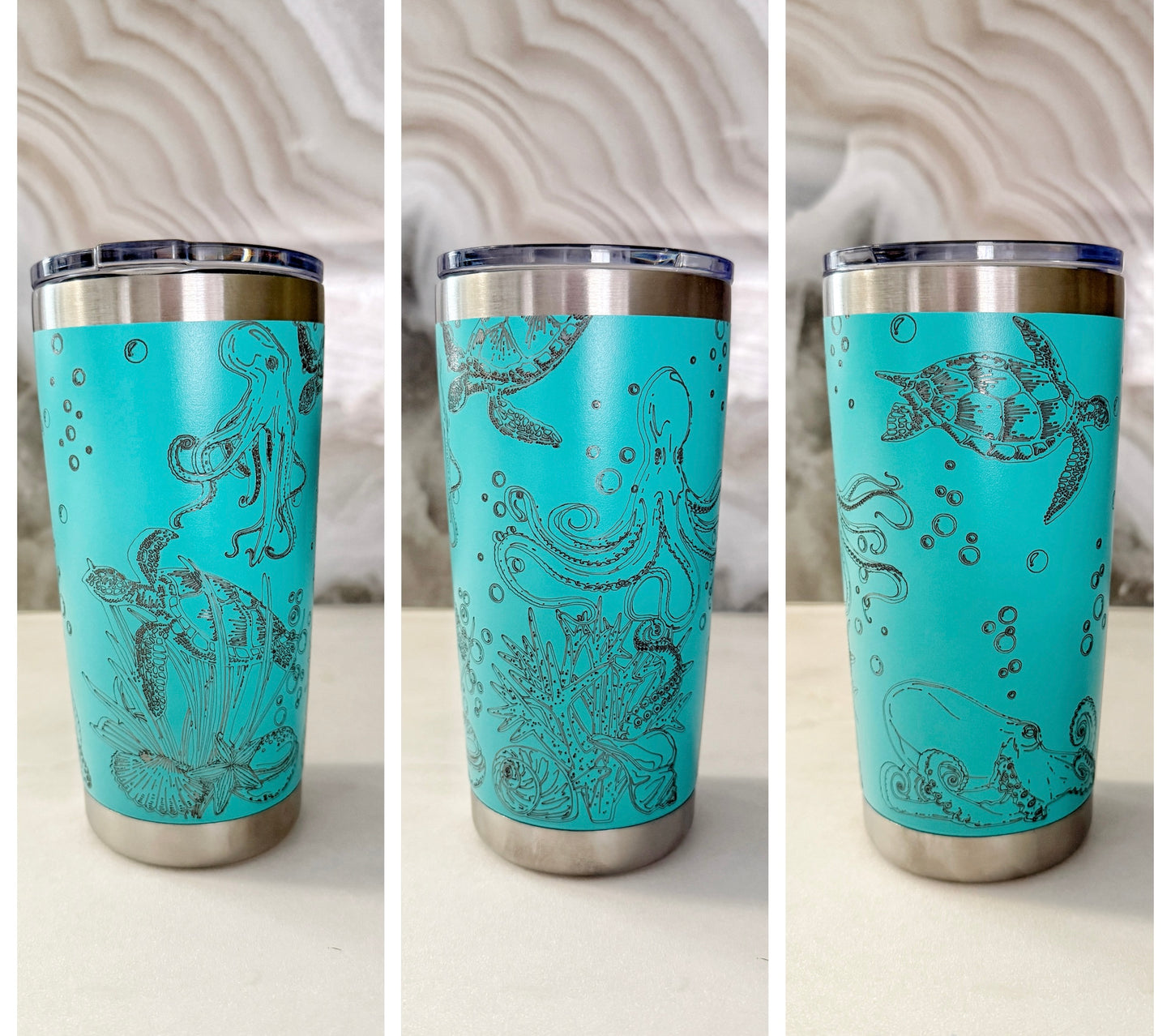 Laser Engraved Stainless Steel Tumbler | 20oz Insulated Travel Cup