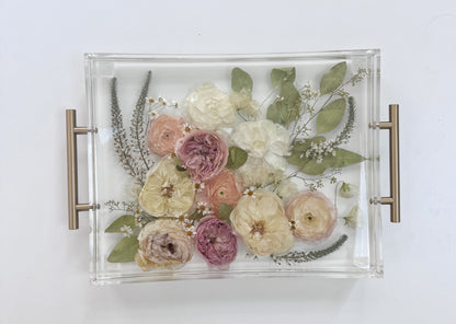 11" x 14" Acrylic Tray Floral Preservation Keepsake