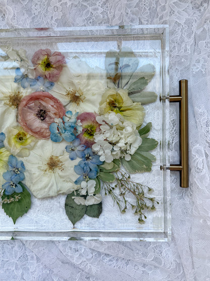 11" x 14" Acrylic Tray Floral Preservation Keepsake