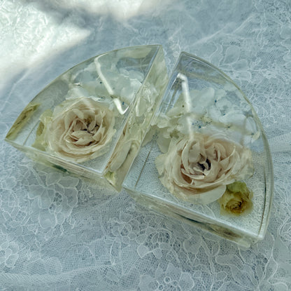 5" Bookends Floral Preservation Keepsake