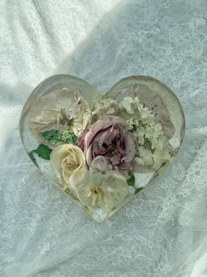10" Heart Floral Preservation Keepsake