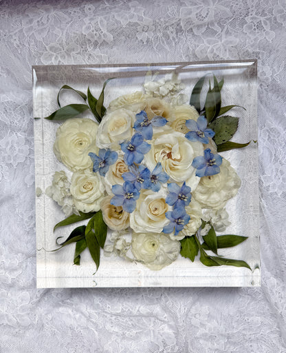 10" Square Floral Preservation Keepsake
