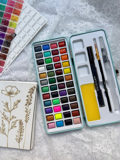 Complete Floral Coloring Book – Watercolor Edition (with Watercolor Set) 11.16.25