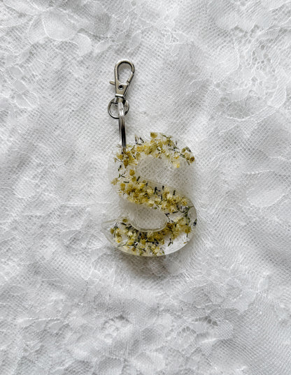Letter Keychain Floral Preservation Keepsake - Add On Item