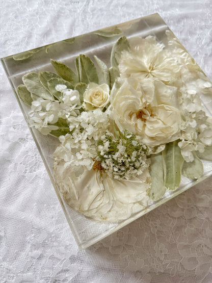 8" Square Floral Preservation Keepsake