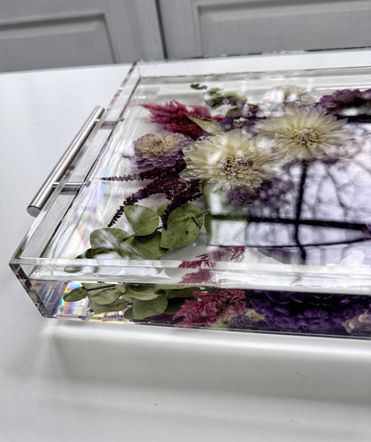 11" x 14" Acrylic Tray Floral Preservation Keepsake