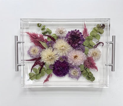 11" x 14" Acrylic Tray Floral Preservation Keepsake