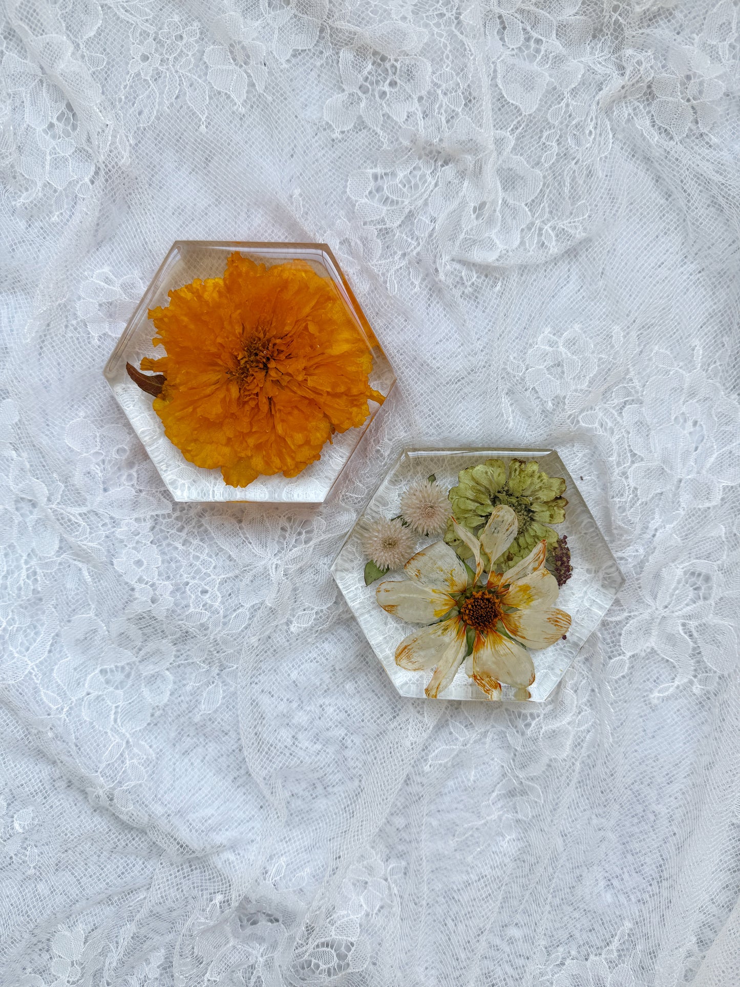 Mini Hexagon Floral Preservation Keepsake - Add On Item