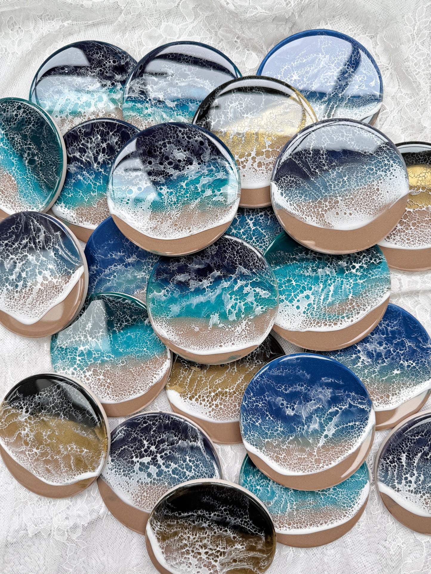 Resin Ocean Wave Coasters 4/9/26