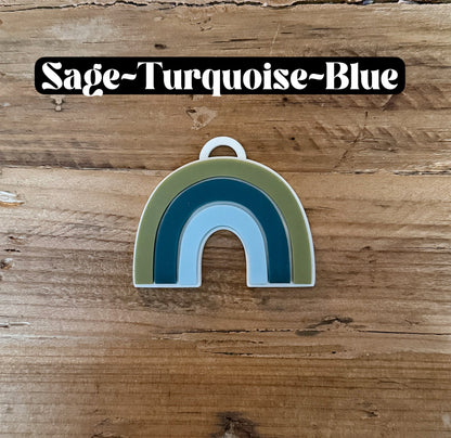 Custom Name Rainbow Keychain | Personalized Acrylic Tag