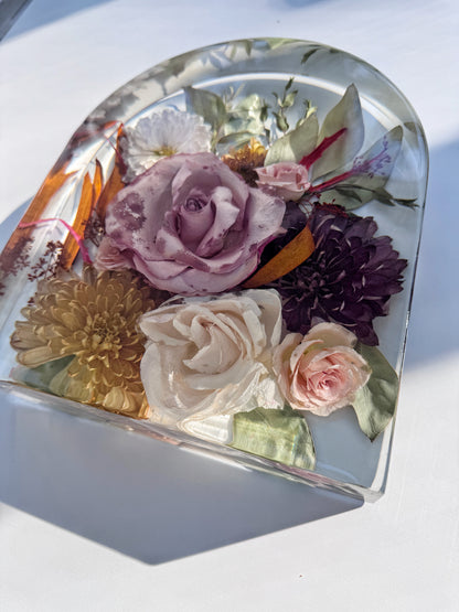10" Arch Floral Preservation Keepsake