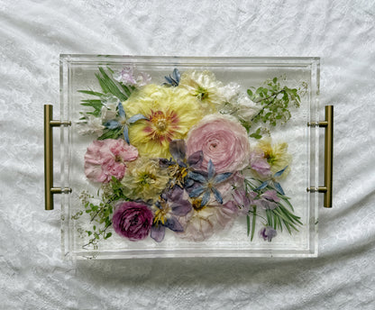 11" x 14" Acrylic Tray Floral Preservation Keepsake