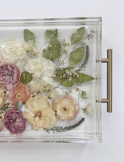 11" x 14" Acrylic Tray Floral Preservation Keepsake