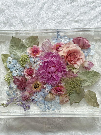 11" x 14" Acrylic Tray Floral Preservation Keepsake