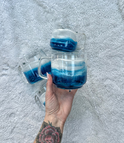 Ocean Wave Glass Mug | Handcrafted Resin Coffee Cup | Coastal Drinkware 4/9/26