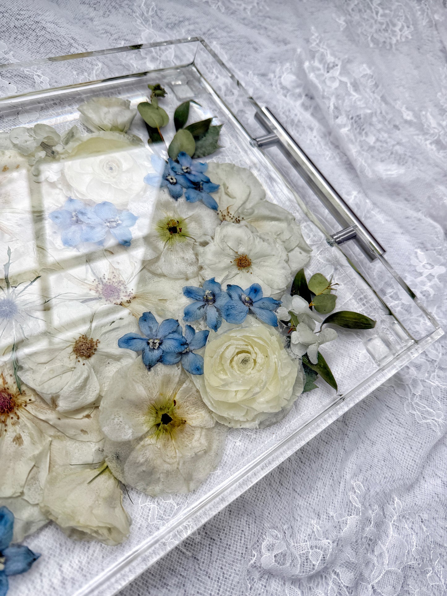 11" x 14" Acrylic Tray Floral Preservation Keepsake