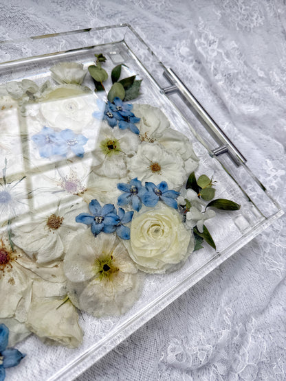 11" x 14" Acrylic Tray Floral Preservation Keepsake