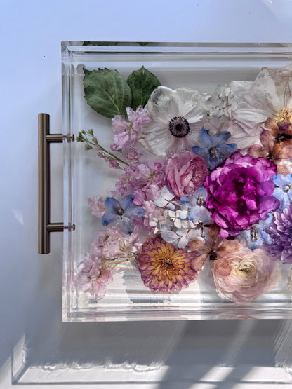 11" x 14" Acrylic Tray Floral Preservation Keepsake