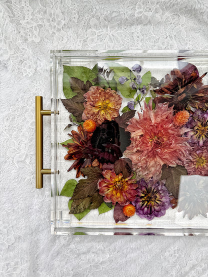 11" x 14" Acrylic Tray Floral Preservation Keepsake