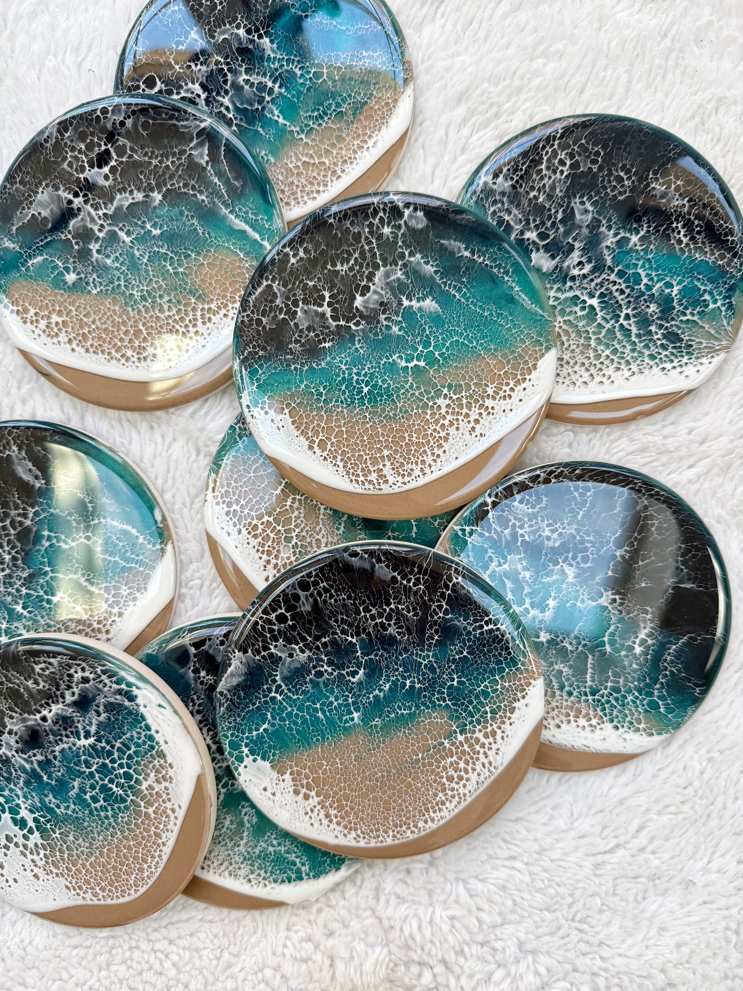 Resin Ocean Wave Coasters 4/9/26