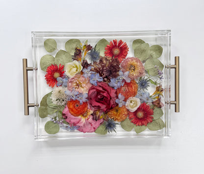 11" x 14" Acrylic Tray Floral Preservation Keepsake